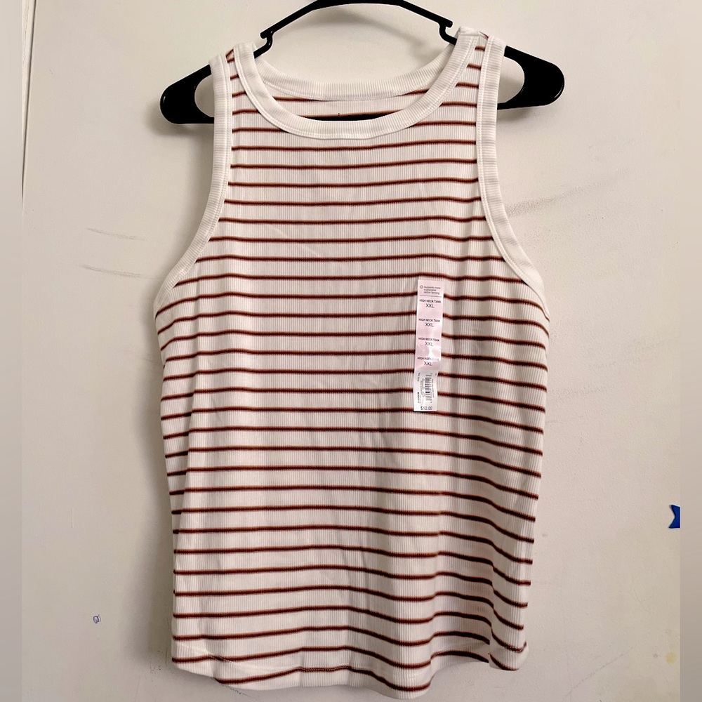 SO® Women’s Ribbed High-Neck Tank NWT